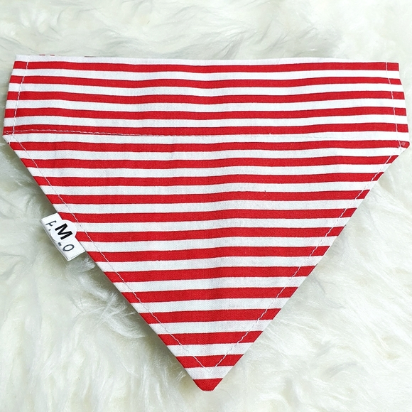 🐶 5 for $15 * Pablo Christmas Mini Santa & Stripes Reversible dog Bandan - Picture 3 of 5